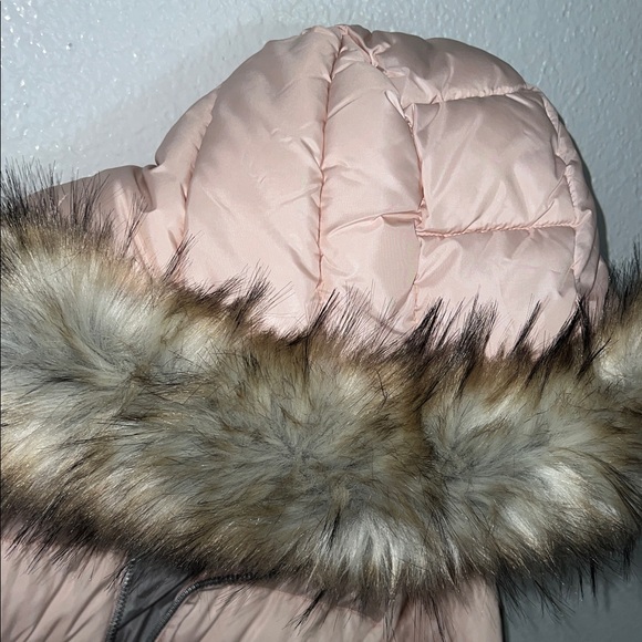 HFX puffer jacket faux fur-trimmed hood XL Dusty Pink color - Picture 5 of 10